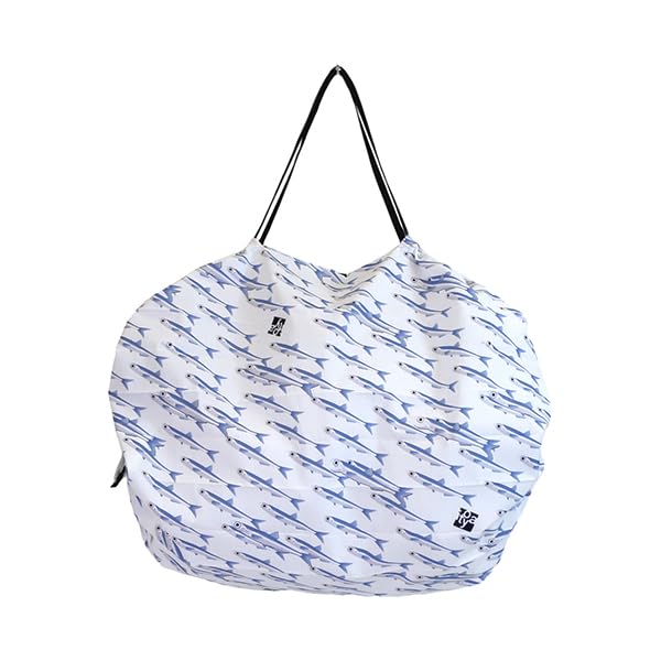 Itoya Compact Bag M [Shupatto] (White, Blue)