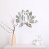 Acrylic Blooming Lotus Miroor Decal Self-adhesive Wall Sticker Mirror Surface Stickers  Smooth Wall