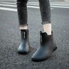 Fashion Rain Shoes Short Water Shoes Flat Bottom Warm Waterproof Boots Short Student Rubber Shoes Men's Overshoes