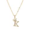 Zircon Crown Necklace New Necklaces Fashion Women's Necklace Pendant Simple English Letter Necklace