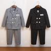 Boys Suits for Weddings Handsome Striped Kids Birthday Blazer Set Formal Children School Host Piano Performance Costumes