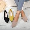 Women New Square Toe Single Shoes Fashion Pointed Toe Flat Sandals Outdoor Comfortable Walking Shoes Breathable Casual Loafers