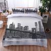 3D серый узор городских улиц пододеяльник комплект постельного белья милый узор кота полиэстер пододеяльник двуспальная кровать односпальная кровать размер для дома