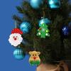 15pcs Cartoon Christmas Elk Snowman Pendant  Indoor Outdoor Ornaments