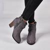 Autumn Winter Women Boots Zipper Rivet  Suede Women Winter Boots Cotton Ankle  Women's Shoes Round Toe Shoes 2024