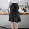 Summer Fashion Wrap Skirt Women Casual Chiffon One-Piece Lace-Up High Waist Irregular Ruffle Loose Polka Dot Skirts