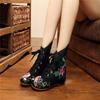 3 Colors Mandala Old Beijing Embroidered Cloth Boots Folk Style and Oxford's Foundation