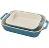 Set of 2 Rectangular Baking Dishes Zwilling Staub Ceramique, Antique Turquoise (40511-924-0)