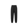 Logo Fleece Thickened Cuffed Loose Knit Sports Pants Unisex Pants Black IV7603