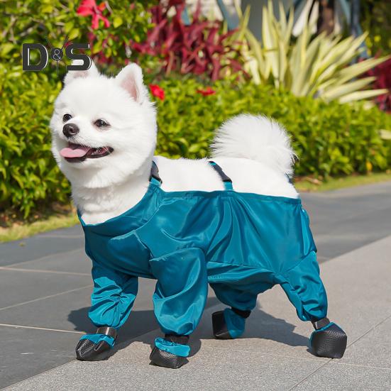 Waterproof Dog Rain Boots Pet Suspender Boots Belly Paw Protector for Small Medium Puppy Rain Snow Pants Dog Leggings for Outdoor Walking