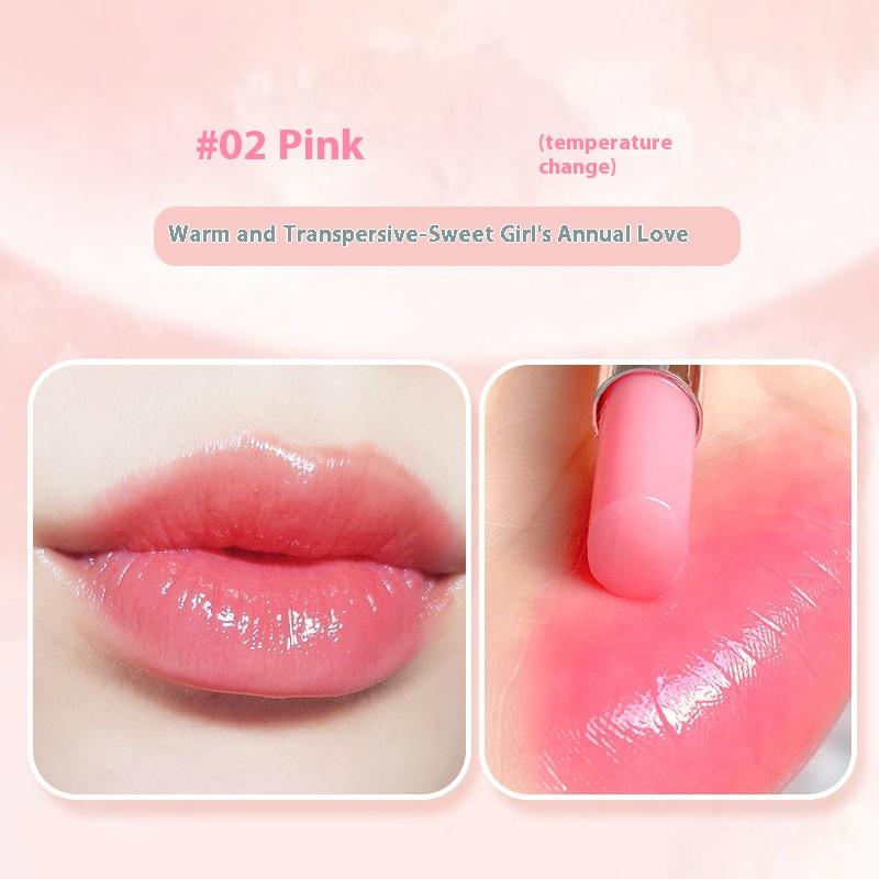 Dazzling Temperature Lip Balm Colorless Tinted Lipstick Moisturizing Improves Dry Cracked Lip Lines Night Repair