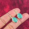 Aqua Chalcedony Handmade Gemstone Jewelry, 925 Solid Sterling Silver Earrings Unique Design Jewelry, For Women
