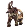 Lucky Feng Shui Wood Grain Elephant Statue Sculpture Wealth Figurine Gift Home Decoration