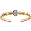 [Q4646] - Gold Plated Bracelet 'Cleopatra' Golden Labradorite - 58 Mm - 13x10 Mm