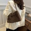 Female Autumn Winter Plush Handbag Versatile Solid Color Chain Crossbody Shopping Bag Women New Design Chain Messenger Bags