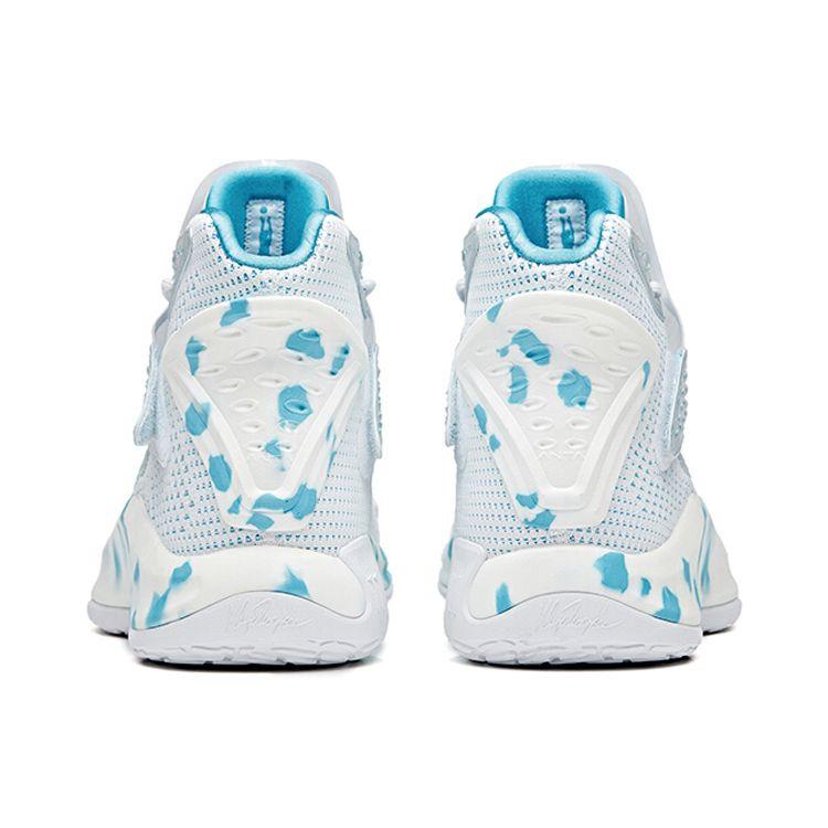 Anta KT5 Comfortable Versatile Shock Absorbing Non-Slip Wear-Resistant High-Top Basketball Shoes Men Basketball Shoes White Blue 112021101-3