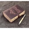 Vintage Leather Journal With Embossed Heart For Women Leather Journals for Women Handmade Journal Gifts 7x5