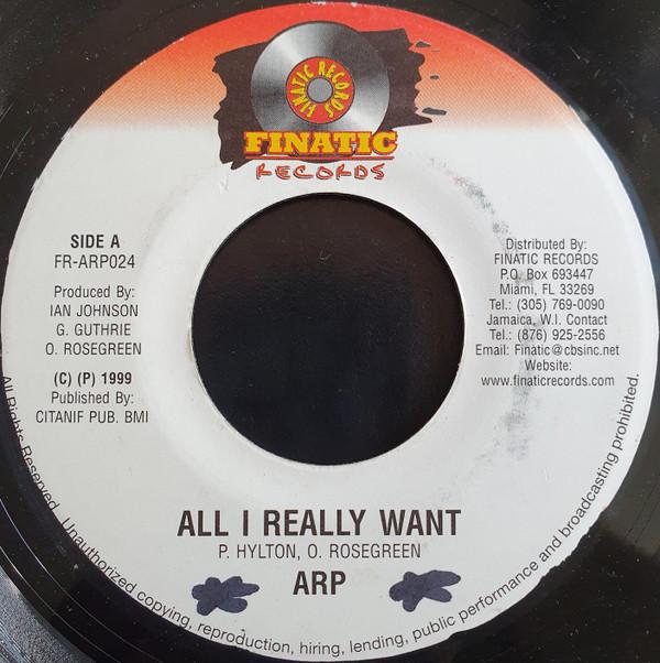 7inch Record A.R.P. - All I Really Want FRARP024 Finatic Records 1999 US Reggae, Ska & Dub Used