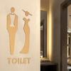 Matte Acrylic Bathroom Sign Adhesive Restroom Door Toilet 3D Men Women Sign Business Restaurant Office Hotel Washroom Wall Gender Identification