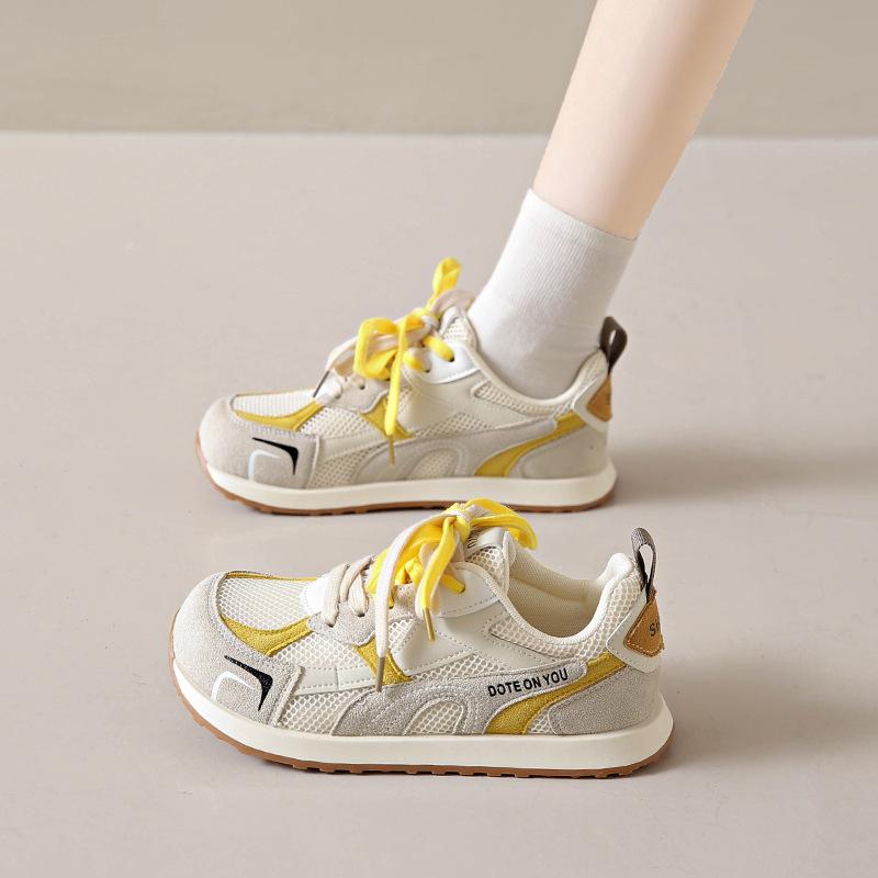 Versatile Summer Thin Forrest Gump Training Shoes Women's Thick-soled Breathable Mesh 2025 New Mesh Shoes Sports and Leisure Shoes