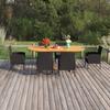 Day and Night - Day and Night Garden Dining Set 7 Pieces Black Synthetic Rattan