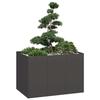 VidaXL Planter Black 120x80x80 Cm Steel, Flower Pot, Plant Stand, Raised Bed, Planter Stand, Container 860787