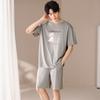 Summer Men's Pajamas Set Casual Loose MODAL COTTON Sleepwear Loungewear Students Two-Piece Sets Cartoon Youth Nightwear Homewear