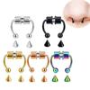 Magnetic False Nose Ring Horseshoe Ring Titanium Steel Artificial Nose Ring Non-perforated Nose Hoop Ring Piercing Jewelry KTY