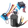 3650 2300KV Waterproof 4 Poles Brushless Motor 45A ESC Heat Sink Combo Set for 110 RC Car