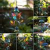 Butterfly Wind Chime Metal Stained Glass Wind Chime Hanging Decoration for Indoor