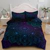 Bohemian Mandala Purple Duvet Cover Set Single Twin Double Queen King Cal King Size Bed Linen Set