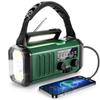 Outdoor Solar Rechargeable Emergency Radio Hand Crank Powered Radio with 10000mAh Power Bank