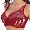 Sexy Ultra-thin Solid Color Lace Hollow Large Size Bra Gather Steel Ring Comfortable Underwear Adjustable Ladies Underwear 36BC-44BC
