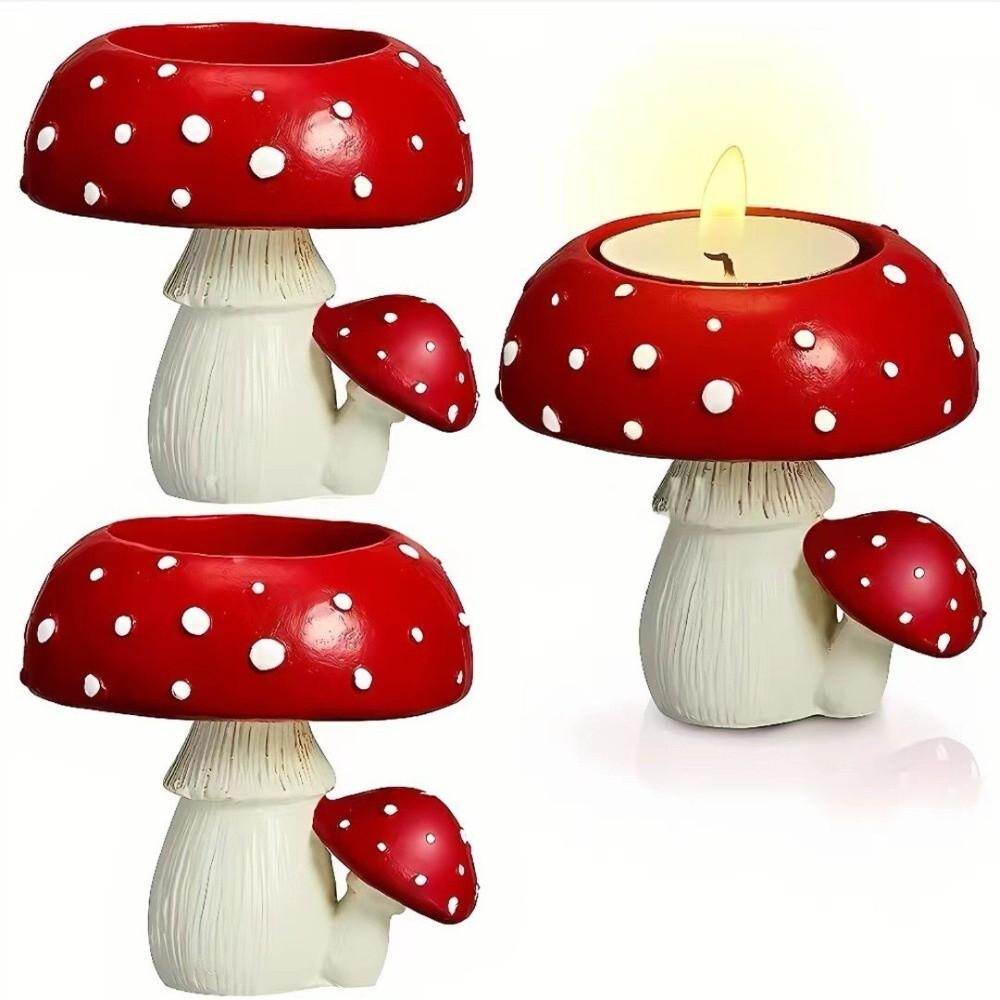 Craft Ornament Mushroom Candle Holder Home Decoration Mushroom Candlestick