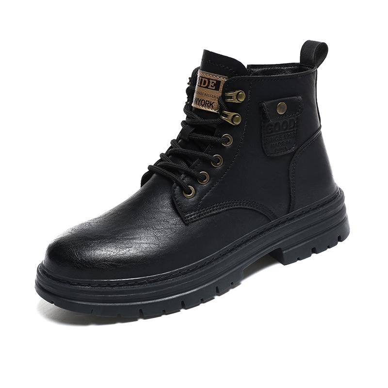 Luxury Leather Men's Ankle Boots High Top Outdoor Tooling Boots Work Casual Motorcycle Boots Work Boots for Men Boots