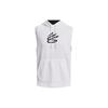 Curry Series Solid Color Drawstring Soft Hooded Sleeveless Basketball Vest Men Vests White 1374301-100