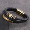 Stainless Steel Leather Bracelet for Men Jewelry Bracelets Gift Boys