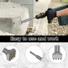 16Teeth Chisel Bush Hammer Drill Bits Electric Lotus Hammer Drill Electric Hammer Rotary Chisel Bit for Concrete Wall Gouging