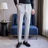 Men's Slim Black Stretch Nine-Point Business Trousers