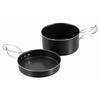 CAPTAIN STAG Cooker Pot Aluminum Mounted Cooker 14cm Full Water Capacity 1.1L Storage Bag Included Made In Japan Tsubame Sanjo Black UH-4109