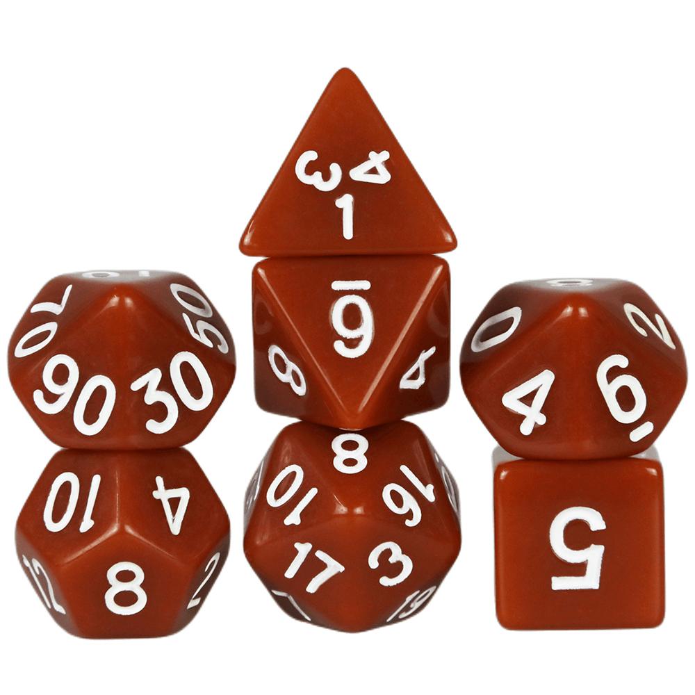 Polyhedral Dice Set 7Pcs Role Playing Game Dice with Tube for Table Board Game RPG D&D
