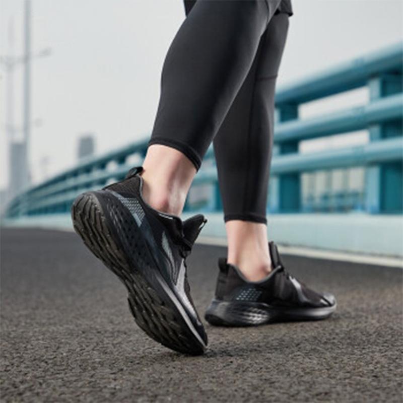 Li-Ning Soft Element Fabric TPU Shock Absorbing Non-Slip Wear-Resistant Breathable Lightweight Low-Top Sports Casual Shoes Men Sneakers ARHR077-1