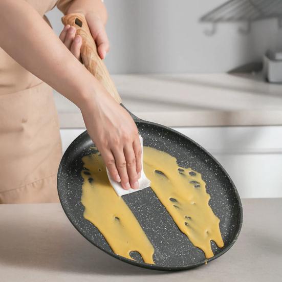 Yousheng Granite Tortilla Pan Non-Stick Frying Pan for Pancakes Dumplings High Temperature Resistant Skillet Flat Pan with Handle