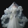 Romantic Rose Flower Bridal Veil for Wedding Photography - Headdress Hair Accessory