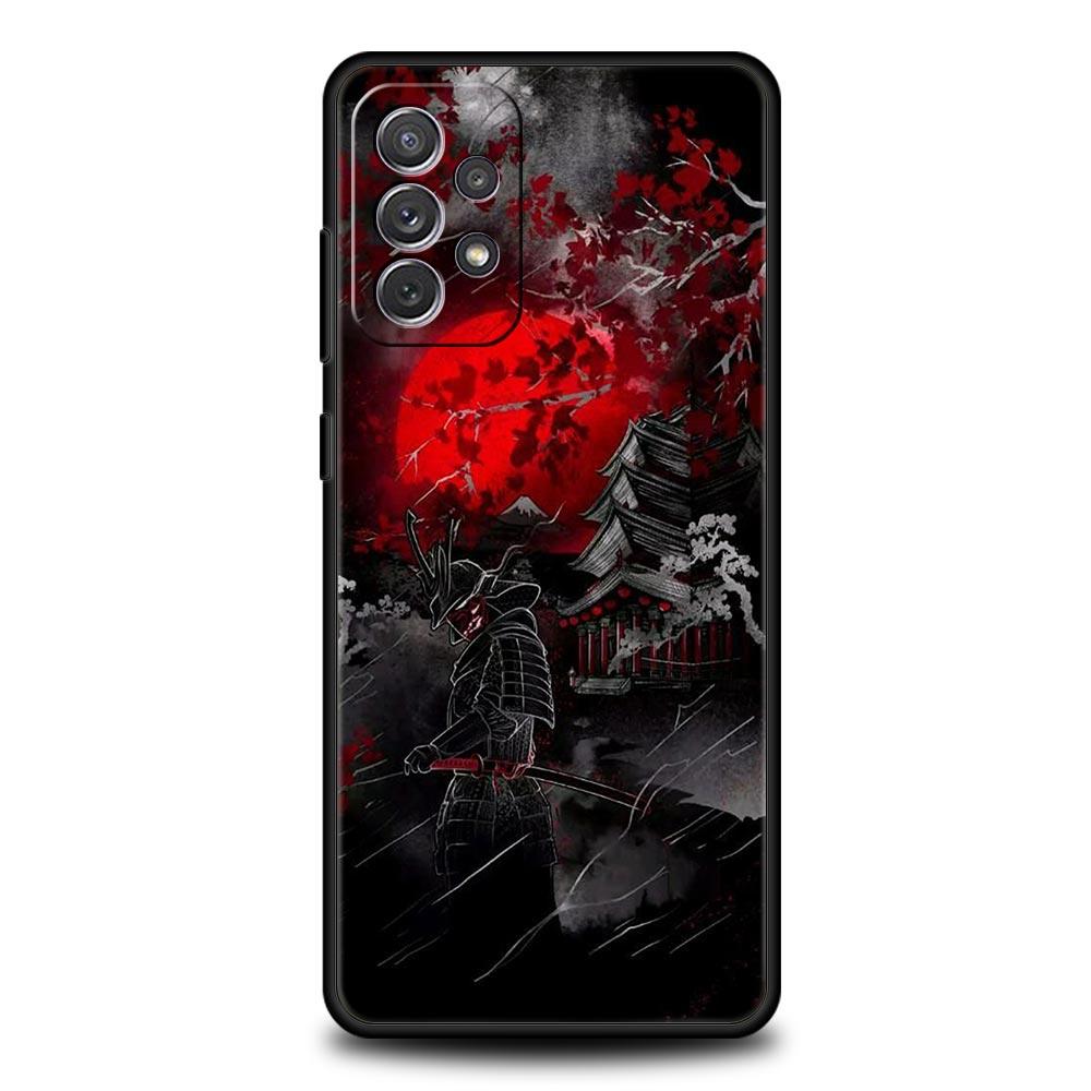 Painting Japan Samurai Art Phone Case for Samsung Galaxy A13 A51 A71 A21S A12 A11 A31 A41 A23 A53 A73 A52 A32 5G A03S A01 Cover