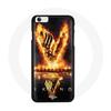Case for Iphone SE Vikings Series Season 6 Logo V Sword of Fire Black Background