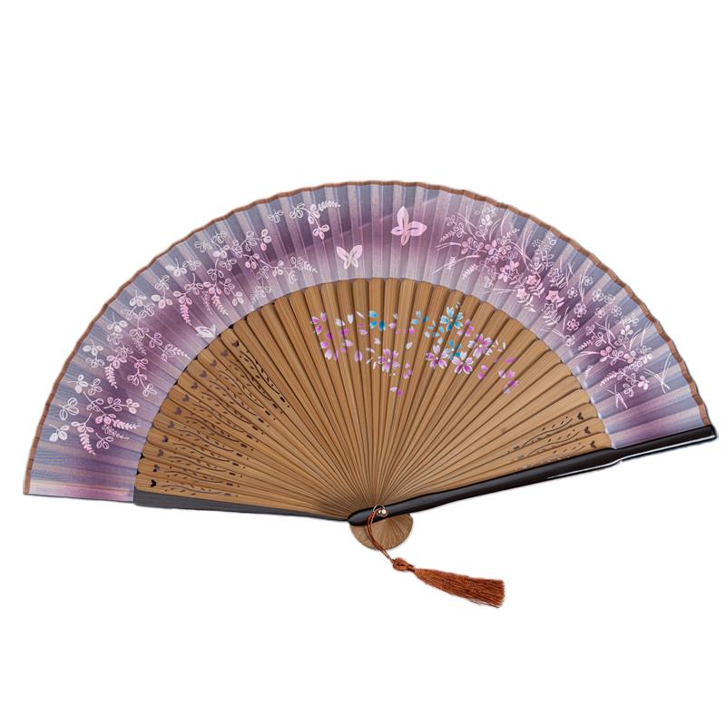 Chinese Style Multiple Colors Decorative Folding Fan Ornament Art Craft Performance Props Bamboo Dance Party Show Gift Accessories