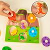 All English Wooden Three-Dimensional Dinosaur Egg Color Pairing Puzzle Children'S Animal Hand Grab Board Exercise Fine Play