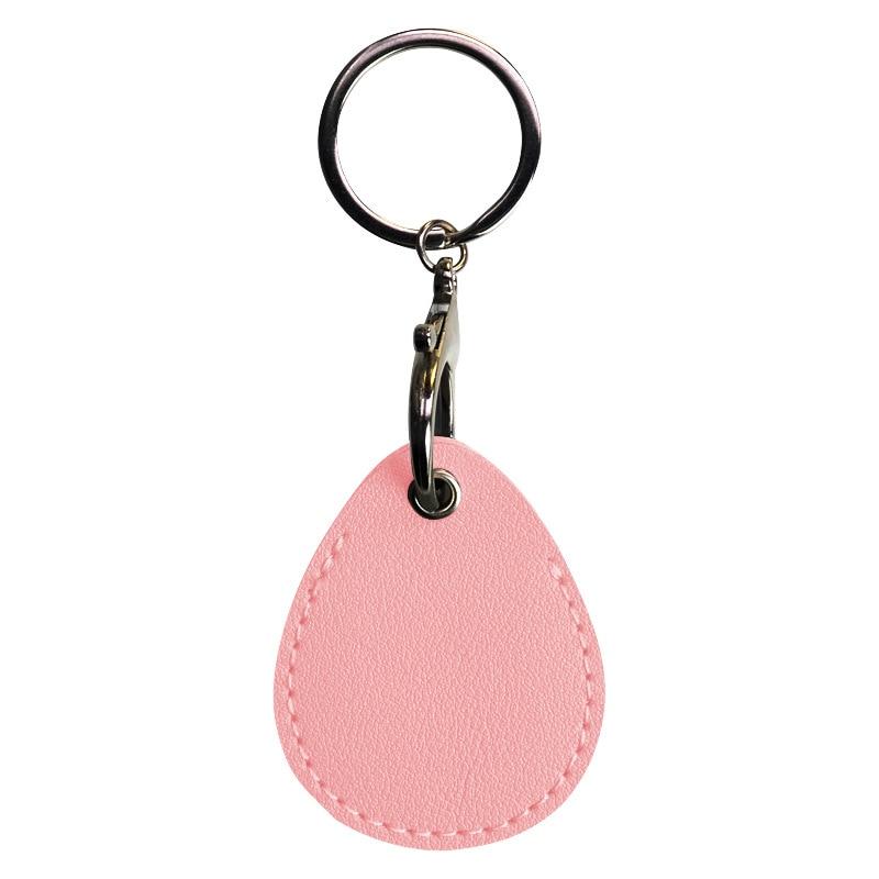 PU Leather Card Holder Keychain Key Ring Door Lock Access Tags ID Card Case Keychain Access Card Bag Key Tag Ring