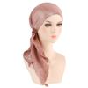 Cover Women Headscarf Headwear Headwrap Cancer Chemo Cap Pre-Tied Bonnet Beanie Cap Muslim Hijab